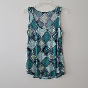 Blue and green tank top